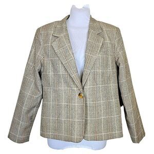 Vintage Orvis Women Blazer Coat Plaid SIZE 6 Made In USA
